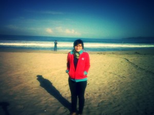 Tiba di Sawarna langsung mejeng ^^