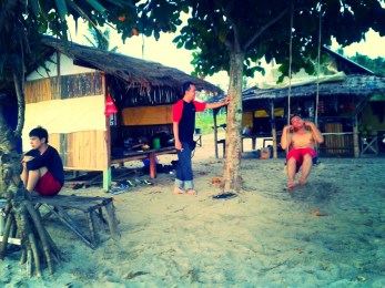 Saung Pak Asep, Pantai Sawarna, Banten.